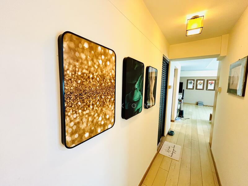 Hallway and paintings