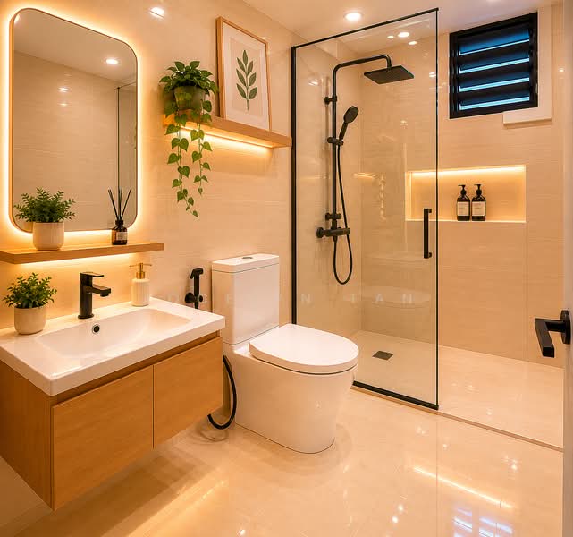 291E Bukit Batok Street 24, 291E Bukit Batok Street 24, 3 Bedrooms, 1,108 sqft, HDB Flat For Sale, by Jocelyn Tan, 60205547 - Artist Impression Master Bathroom - PropertyGuru.com.sg