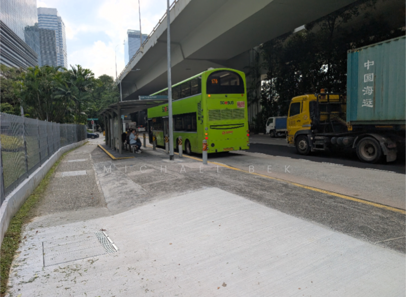 Harbourside Building 2, 2 Boon Leat Terrace, 2,240 sqft, Light Industrial (B1) For Rent, by Michael Bek, 60208941 - Facing Bus Stop  - CommercialGuru.com.sg