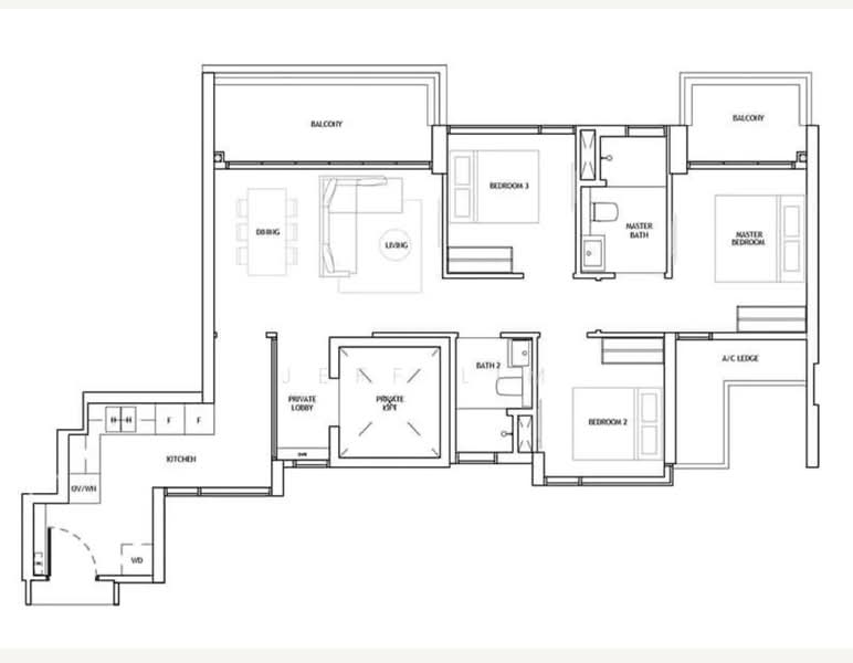 The Landmark, 173 Chin Swee Road, 3 Bedrooms, 1,076 sqft, Condominium For Rent, by Jeff Lim, 60209607 - PropertyGuru.com.sg