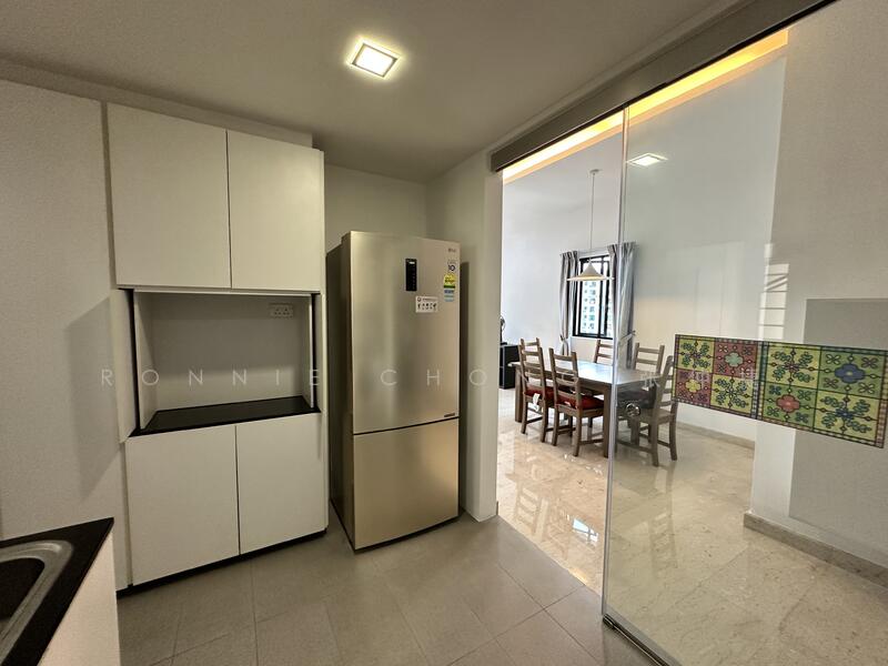 Kitchen Glass door to dining room