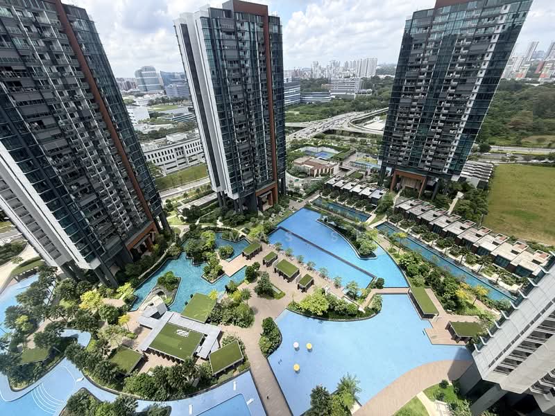 Pool and unblock view from balcony