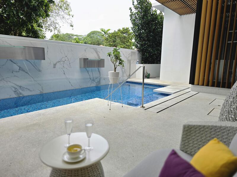 D11 Berrima/Bahasa/Camborne/Trevose Bungalow near Botanics garden with unblocked view. Detached House For Sale at S$ 21,800,000 | PropertyGuru Singapore - Pool with perfect privacy