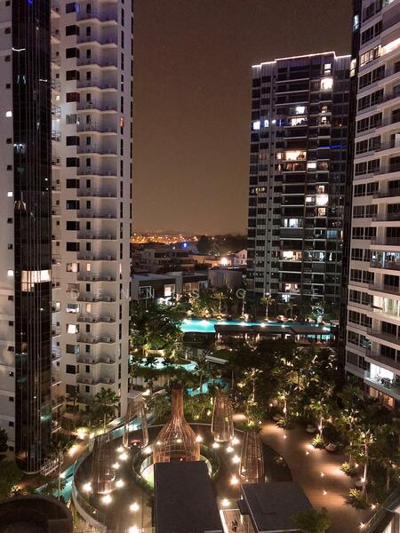Night view from balcony
