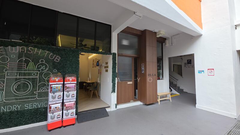 Laundromat and coffee place below