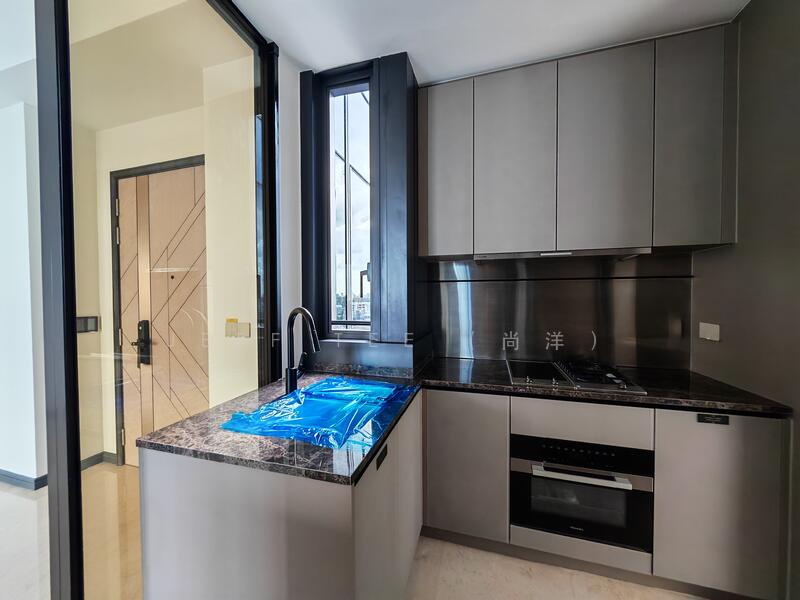 Gas and induction stove. Another sink