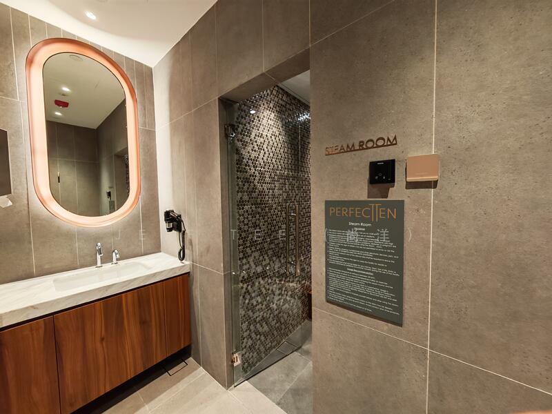 Steam room inside the gym