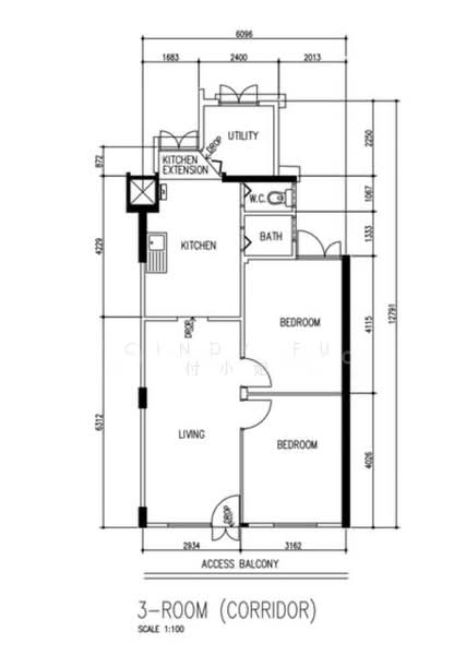53 Sims Place, 53 Sims Place, 2 Bedrooms, 700 sqft, HDB Flat For Sale, by Cindy Fu 付小姐, 60215855 - PropertyGuru.com.sg