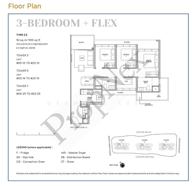Lentor Modern, 5 Lentor Central, 3 Bedrooms, 990 sqft, Condominium For Rent, by Desmond Lee, 60216222 - PropertyGuru.com.sg