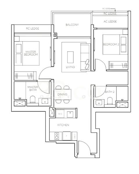 AMO Residence, 21 Ang Mo Kio Rise, 2 Bedrooms, 743 sqft, Condominium For Sale, by Gary Go, 60218525 - PropertyGuru.com.sg