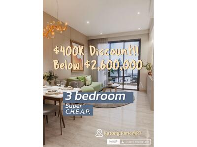 For Sale - CHEAP Freehold 3 Bed in prime district 15, beside MRT