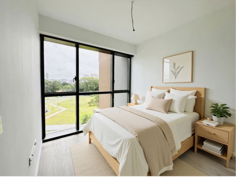 AMO Residence, 21 Ang Mo Kio Rise, 2 Bedrooms, 678 sqft, Condominium For Sale, by Louis Tay, 60220793 - Master Bedroom (virtually staged) - PropertyGuru.com.sg
