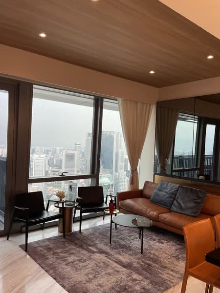 Wallich Residence, 3 Wallich Street, 2 Bedrooms, 915 sqft, Condominium For Rent, by Tracy Chen, 60220844 - Living Room - PropertyGuru.com.sg