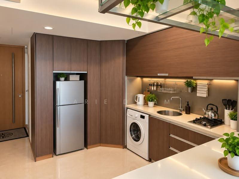 Icon, 10 Gopeng Street, Chinatown / Tanjong Pagar, 1 Bedroom, 581 sqft, Condominium For Sale, by Marie D Lam, 60223260 - Open kitchen area - PropertyGuru.com.sg