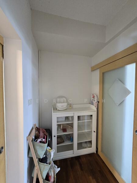 Space outside bathroom