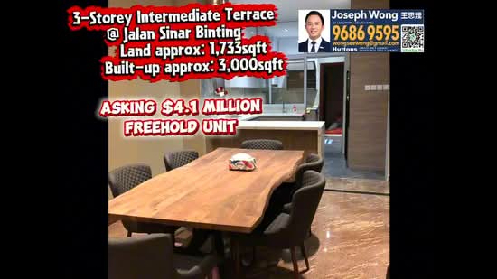 Jalan Sinar Bintang Terraced House For Sale at S$ 4,100,000 | PropertyGuru Singapore