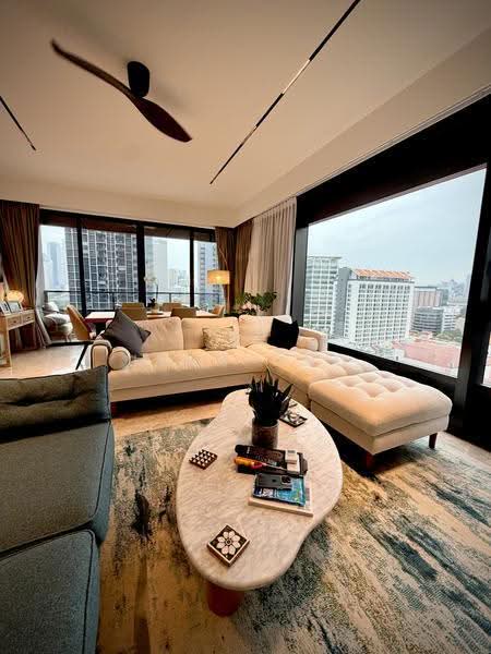 Midtown Modern, 16 Tan Quee Lan Street, Beach Road / Bugis / Rochor, 4 Bedrooms, 1,808 sqft, Condominium For Sale, by Jenn Ong, 60225009 - Living Room - PropertyGuru.com.sg