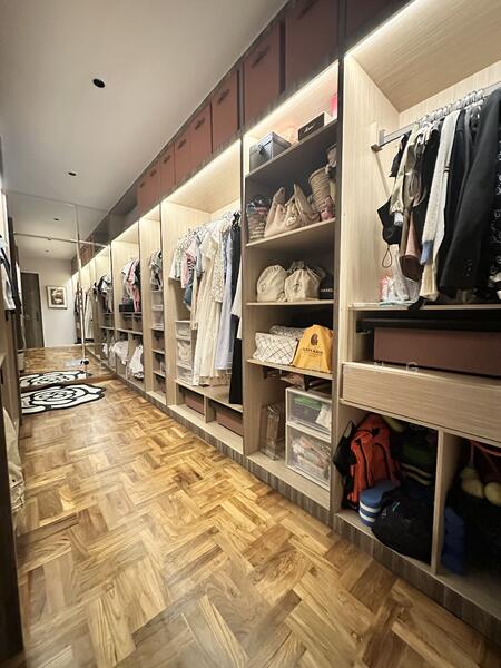 Bedroom converted to walk in wardrobe