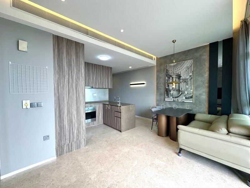 Principal Garden, 91 Prince Charles Crescent, 2 Bedrooms, 807 sqft, Condominium For Rent, by Vivienne Zhou, 60227532 - Living Dinning Kitchen - PropertyGuru.com.sg