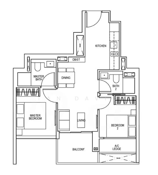 Sky Everton, 50 Everton Road, 2 Bedrooms, 624 sqft, Condominium For Rent, by Tan David, 60229253 - PropertyGuru.com.sg