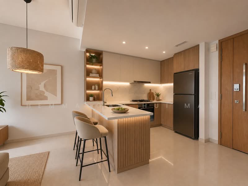 Bartley Residences, 7A Lorong How Sun, 2 Bedrooms, 797 sqft, Condominium For Sale, by Hemma Gao Hui Man, 60230214 - Artist Impression - Kitchen - PropertyGuru.com.sg