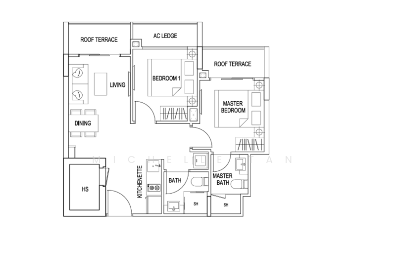 Kensington Square, 2 Jalan Lokam, 2 Bedrooms, 614 sqft, Apartment For Rent, by Michelle Tan, 60231161 - PropertyGuru.com.sg