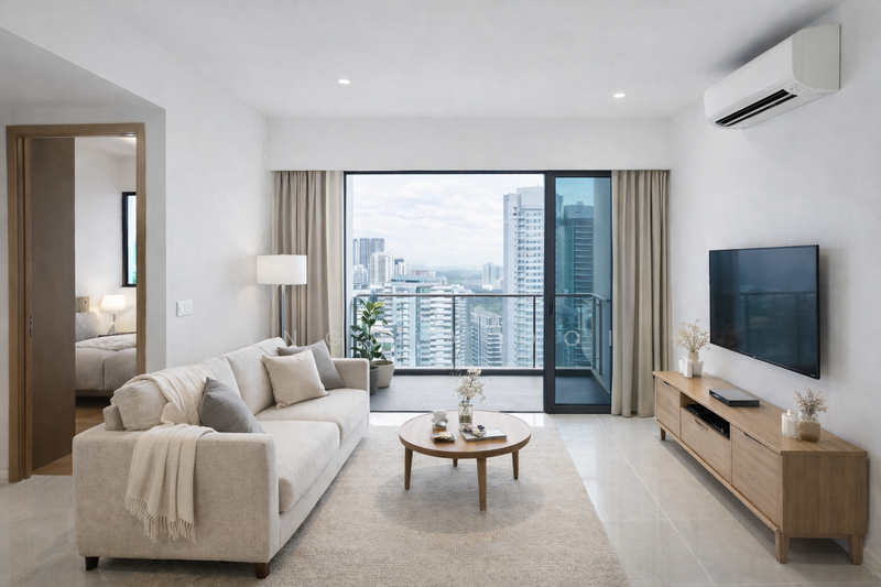 Verticus Condominium For Sale at S$ 1,988,888 | PropertyGuru Singapore - Living Room (Illustrative)