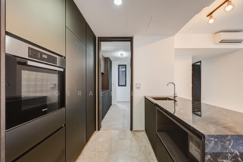 Dry Kitchen Area with Fridge and Oven