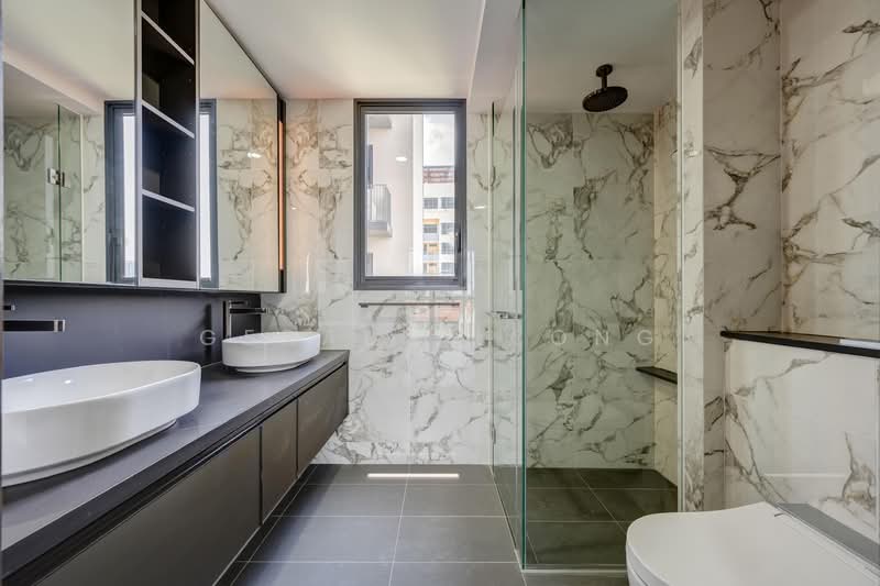 Master Bathroom with his and her sink