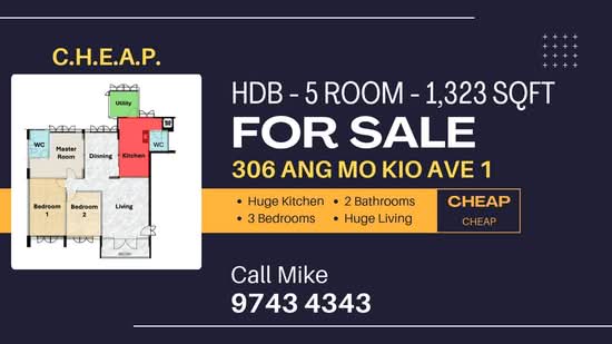 306 Ang Mo Kio Avenue 1 HDB Flat For Sale at S$ 720,000 | PropertyGuru Singapore