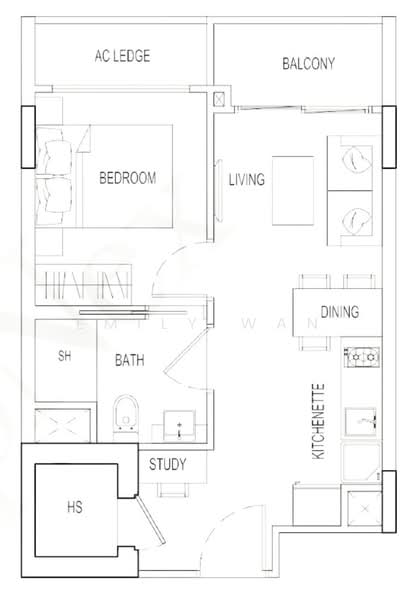 Parc Rosewood, 77 Rosewood Drive, Admiralty / Woodlands, 1 Bedroom, 431 sqft, Condominium For Sale, by Emily Wan, 60236575 - PropertyGuru.com.sg