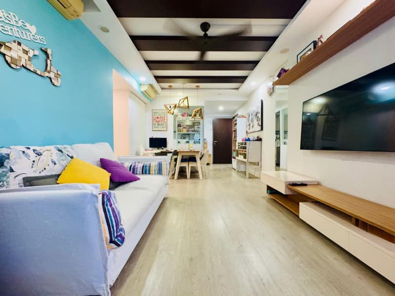 Riverparc Residence, 90 Punggol Drive, 3 Bedrooms, 1,227 sqft, Executive Condominium For Sale, by Ivy Lim, 60236972 - Living Room - PropertyGuru.com.sg