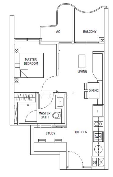 Queens Peak, 1 Dundee Road, 1 Bedroom, 495 sqft, Condominium For Rent, by Silvia Yang, 60238545 - PropertyGuru.com.sg