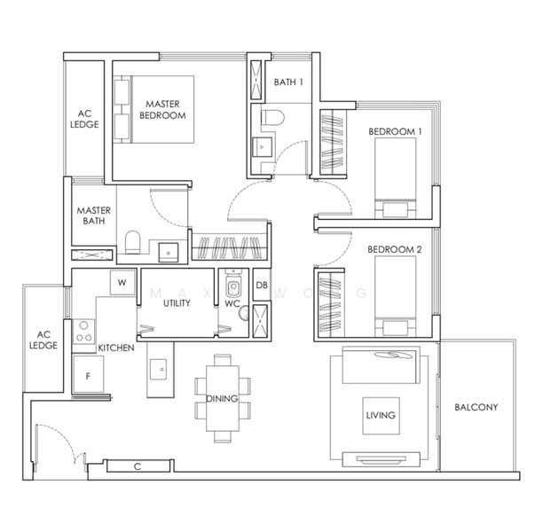 Highline Residences, 11 Kim Tian Road, 3 Bedrooms, 1,087 sqft, Condominium For Rent, by Maxx Wong, 60240082 - PropertyGuru.com.sg
