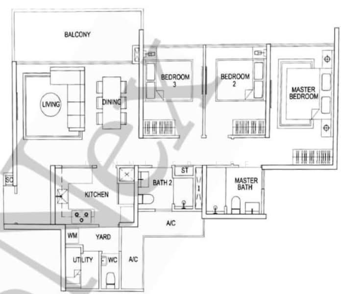 SkyPark Residences, 7 Sembawang Crescent, 3 Bedrooms, 1,141 sqft, Executive Condominium For Rent, by Jennifer Lee, 60241969 - PropertyGuru.com.sg