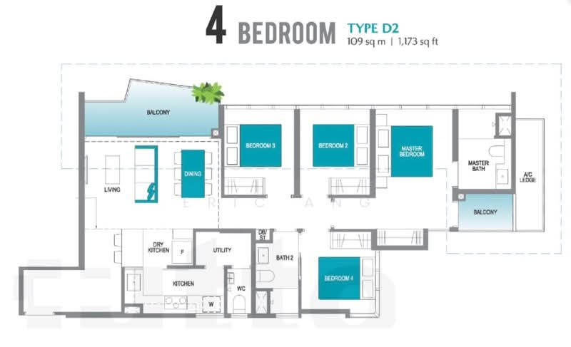 Lake Grande, 10 Jurong Lake Link, 4 Bedrooms, 1,173 sqft, Condominium For Rent, by Eric Ang, 60242006 - PropertyGuru.com.sg
