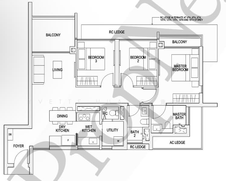 Riverbank at Fernvale, 11 Fernvale Close, 3 Bedrooms, 1,044 sqft, Condominium For Sale, by Yvette Huang 黄俐银, 60242582 - PropertyGuru.com.sg