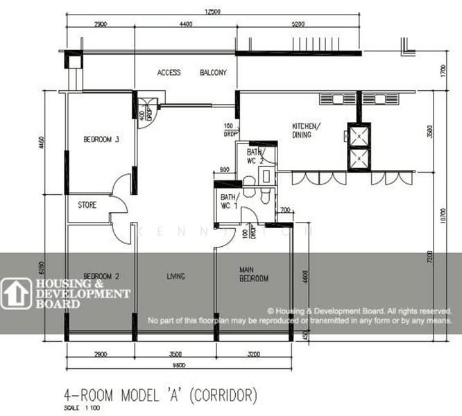 104 Jalan Rajah, 104 Jalan Rajah, 3 Bedrooms, 1,109 sqft, HDB Flat For Sale, by Kenny Toh, 60242772 - PropertyGuru.com.sg