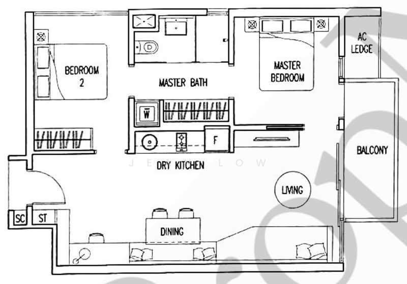 Boathouse Residences, 23 Upper Serangoon View, 2 Bedrooms, 732 sqft, Condominium For Sale, by Jean Low, 60243712 - PropertyGuru.com.sg