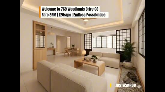 769 Woodlands Drive 60, 769 Woodlands Drive 60, 4 Bedrooms, 1,291 sqft, HDB Flat For Sale, by Robin Chan, 60244229 - PropertyGuru.com.sg