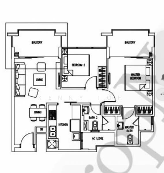 Miltonia Residences, 546 Miltonia Close, 2 Bedrooms, 840 sqft, Condominium For Sale, by Kenny Toh, 60244500 - PropertyGuru.com.sg