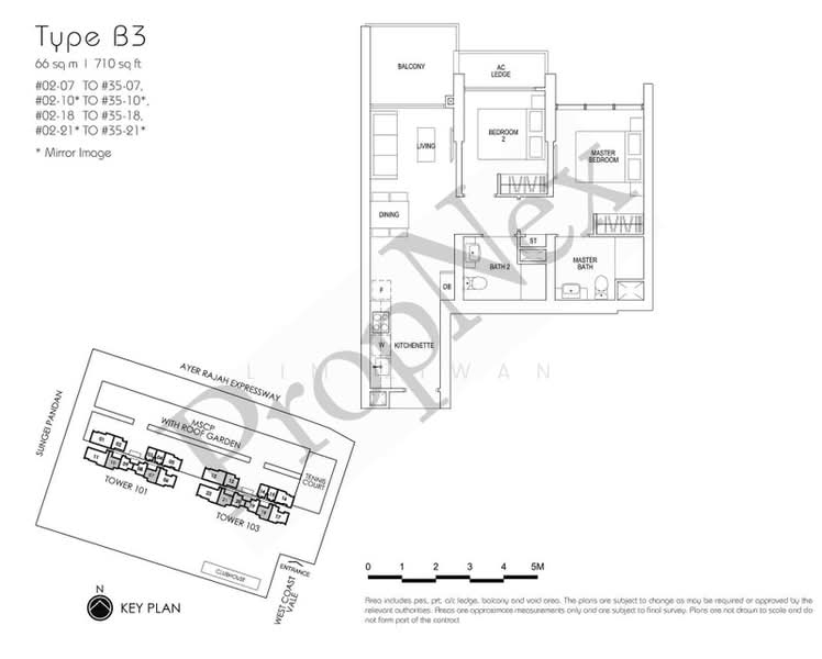 Parc Riviera, 101 West Coast Vale, 2 Bedrooms, 710 sqft, Condominium For Rent, by Lim Ziwan, 60245013 - PropertyGuru.com.sg