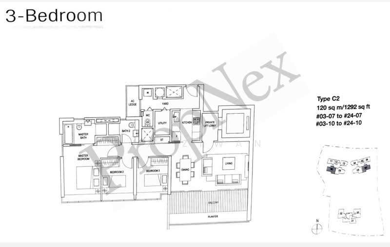 Skyline Residences, 612 Telok Blangah Road, 2 Bedrooms, 1,292 sqft, Condominium For Rent, by Lim Ziwan, 60245018 - PropertyGuru.com.sg
