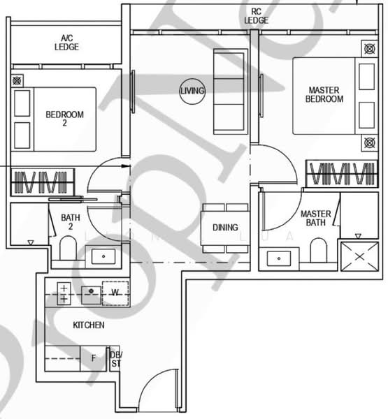 Piccadilly Grand, Northumberland Road, 2 Bedrooms, 646 sqft, Condominium For Rent, by Lionel Lua, 60245025 - PropertyGuru.com.sg