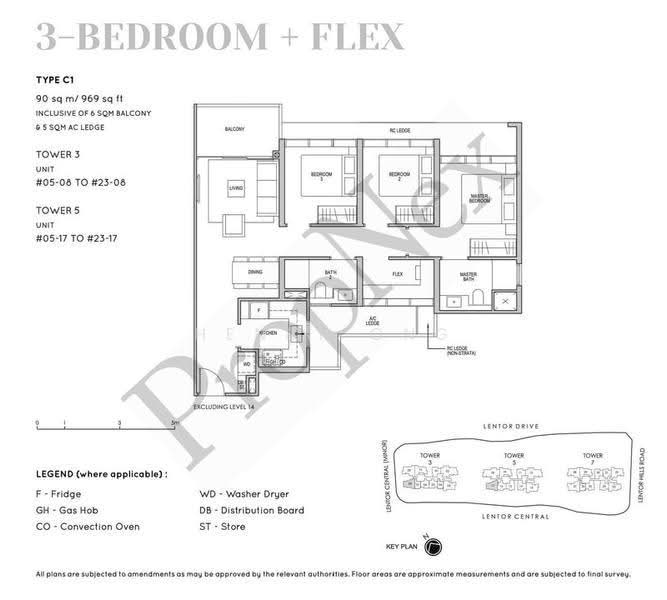 Lentor Modern, 3 Lentor Central, Mandai / Upper Thomson, 3 Bedrooms, 969 sqft, Condominium For Sale, by Henry Ong, 60245539 - PropertyGuru.com.sg