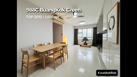 988C Buangkok Green, 988C Buangkok Green, 3 Bedrooms, 1,001 sqft, HDB Flat For Sale, by Robin Chan, 60246268 - PropertyGuru.com.sg