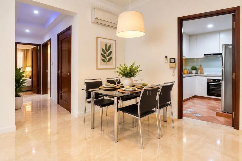 Chancery Esquire, 8 Chancery Lane, Newton / Novena, 2 Bedrooms, 1,050 sqft, Condominium For Rent, by Sutiono Han, 7294368 - Dining Room - artist impression set up. - PropertyGuru.com.sg