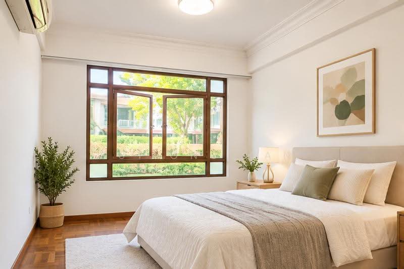 Chancery Esquire, 8 Chancery Lane, Newton / Novena, 2 Bedrooms, 1,050 sqft, Condominium For Rent, by Sutiono Han, 7294368 - Master Bedroom artist impression set up. - PropertyGuru.com.sg