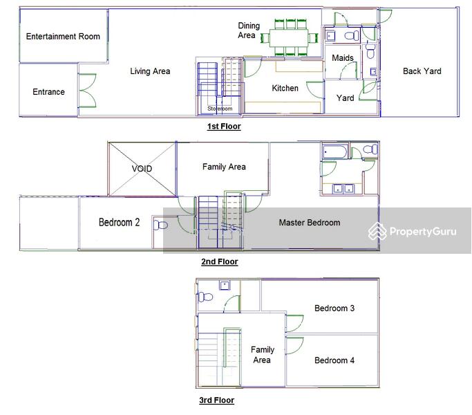 4Bed-3,400 sqft