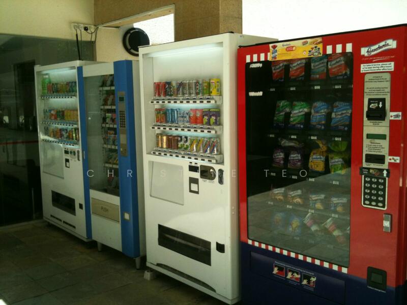 Vending machines by the pool